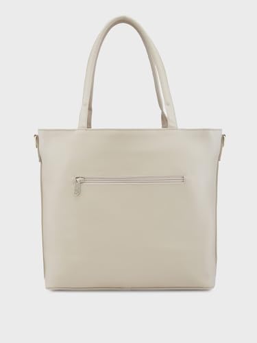 Caprese Gladys Tote Bag for Women with Multiple Pockets| Stylish and Functional Spacious Versatile Design Ideal for Work Everyday Outings and Travel, Skin, M