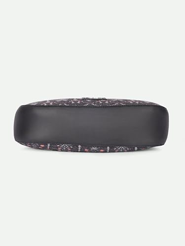 ZOUK Small Shoulder Bag | Vegan Leather Evening Bag for Women with Shoulder Strap, Zip Closure & Water-Resistant Lining | Stylish Handcrafted Purse |, Taj Guldasta, M