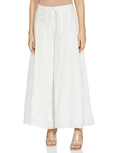 Biba Women's Harem Regular Pants (CHIKANKA16580_Off White_XL)