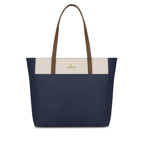 Lavie Women's Eliana Colourblock Tote Bag for Women | Tote Handbag for Work | Ladies purse | Stylish Shoulder Bag | Gift for Women, Navy