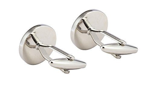 Knighthood Men's Grey Carbon Fibre Screw Down Cufflinks Grey Shirt Cuff Links Business, Wedding Gifts with Gift Box