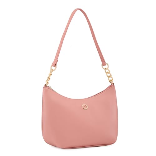 Caprese Perline Handbag, Blush-Medium | Stylish Solid Designed Handbag for Women with Spacious Compartment | Secure Top Zip | Perfect for Casual/Party & Daily Outings