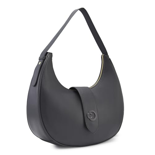 Caprese Celia Hobo, Black-Large | Solid Designed Shoulder Bag for Women | Spacious Compartment | Perfect for Casual & Daily Use, Black