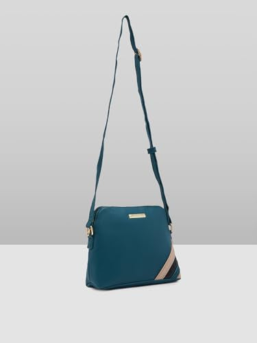 Caprese Ember Sling Medium (E) Green Bag for Women|Adjustable Strap for Comfortable Wear|Versatile Handbag for Everyday Use, Travel, and Special Occasions, Green, M, Western