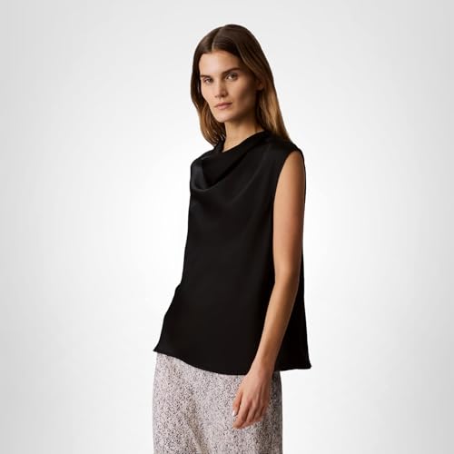 Calvin Klein Women's Satin Cowl Neck Blouse