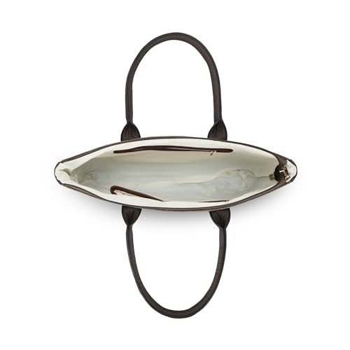 Lavie Women's Monoprint Raily Plus Laptop Tote Handbag | Fits Upto 15 Inch Laptop | Laptop Bag for Work | Ladies purse | Stylish Shoulder Bag | Gift For Women, Coffee, L