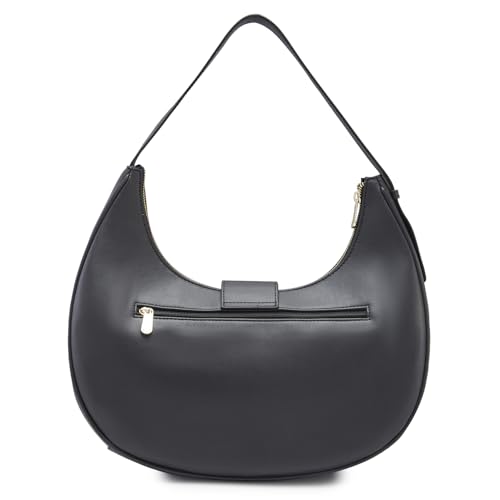 Caprese Celia Hobo, Black-Large | Solid Designed Shoulder Bag for Women | Spacious Compartment | Perfect for Casual & Daily Use, Black