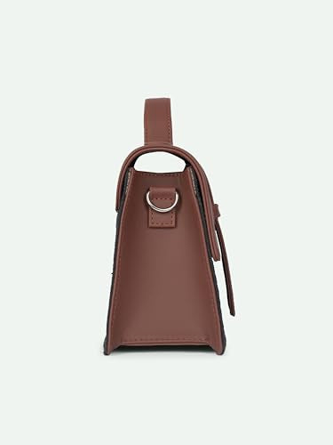 ZOUK Kriti Sanon Collection - Iconic Evening Satchel | Vegan Leather Handbag for Women | Stylish, Lightweight & Spacious, Kashmir Blooms, M