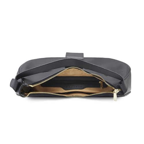 Caprese Celia Hobo, Black-Large | Solid Designed Shoulder Bag for Women | Spacious Compartment | Perfect for Casual & Daily Use, Black