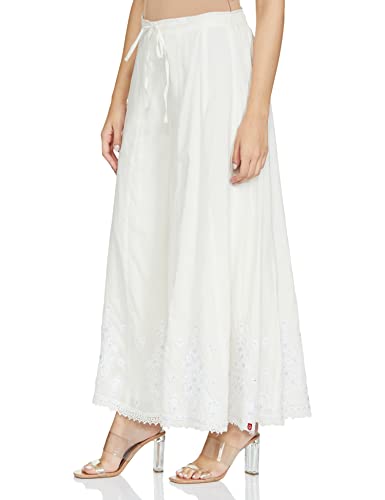 Biba Women's Harem Regular Pants (CHIKANKA16580_Off White_XL)