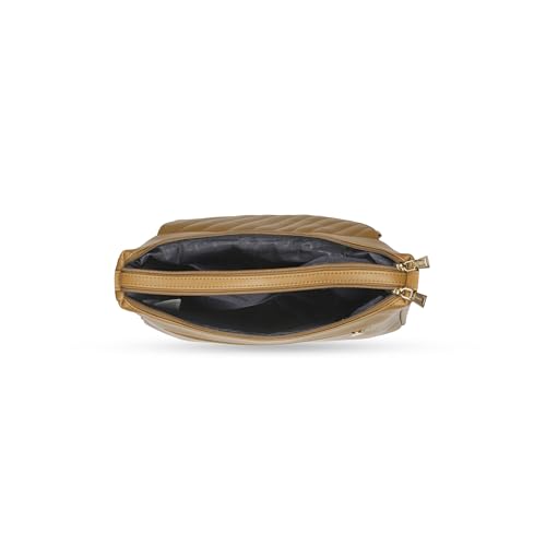 Caprese Jessica Hobo Medium Bag for Women Shoulder Bag with Adjustable Strap|Back Zip|Trendy New Shape, Spacious Design, Ideal for Office, Daily Use, and Travel, Brown, M
