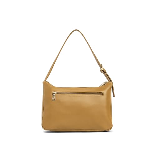 Caprese Jessica Hobo Medium Bag for Women Shoulder Bag with Adjustable Strap|Back Zip|Trendy New Shape, Spacious Design, Ideal for Office, Daily Use, and Travel, Brown, M