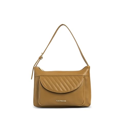 Caprese Jessica Hobo Medium Bag for Women Shoulder Bag with Adjustable Strap|Back Zip|Trendy New Shape, Spacious Design, Ideal for Office, Daily Use, and Travel, Brown, M