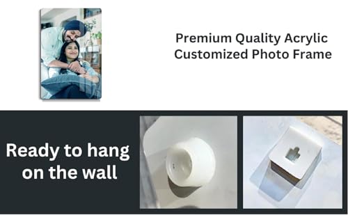 MITZVAH 5mm Acrylic Photo Frame Personalized Photo Gifts|Personalised Photo Frame Birthday Gift|Premium Acrylic Wall Photo Personalized|Photo Customized Gift Friend Anniversary (8X12 inch, Portrait)