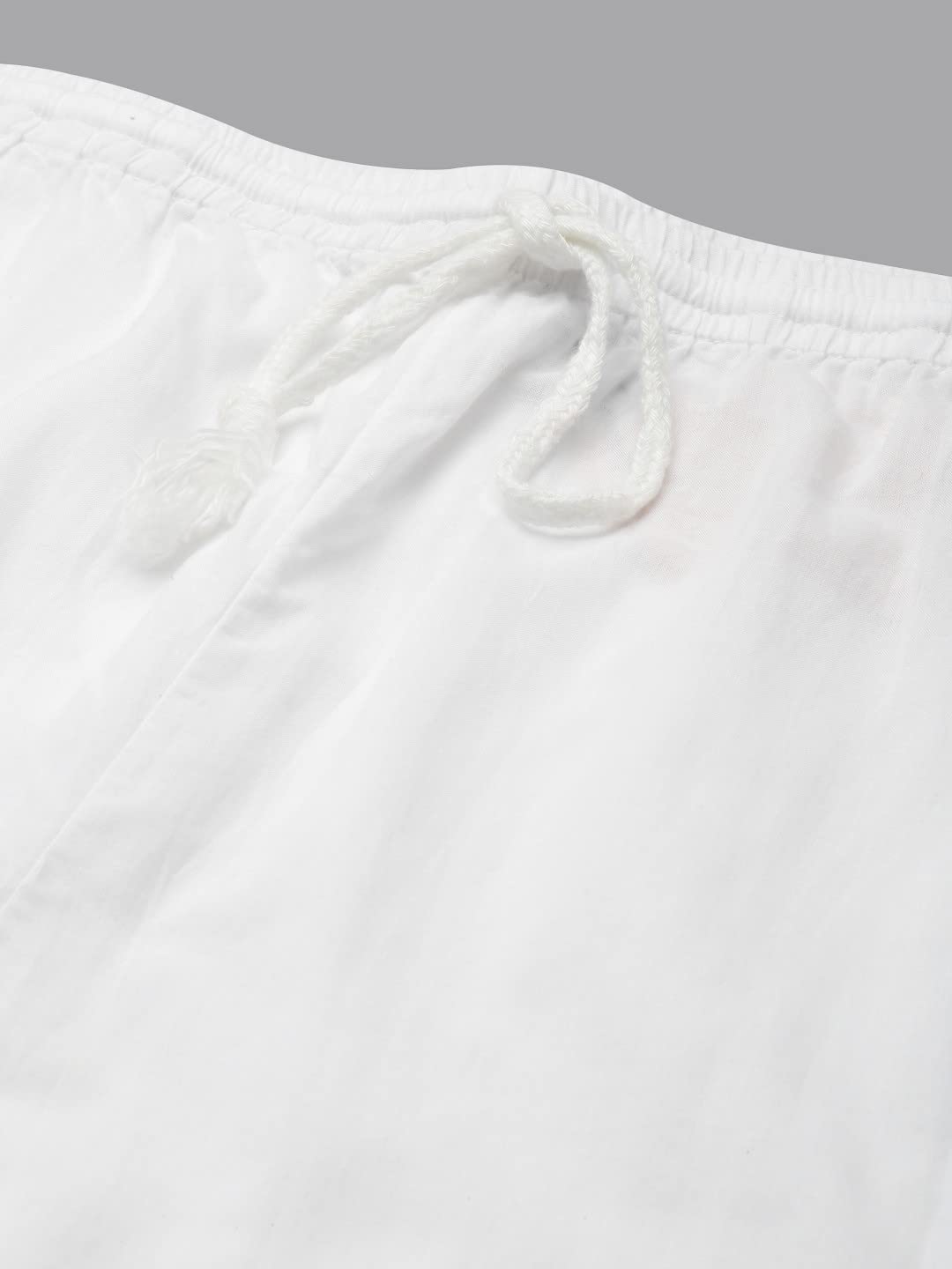 Ada Hand Embroidered Indian Chikankari White Cotton Palazzo Pant for Women A711151 (S)