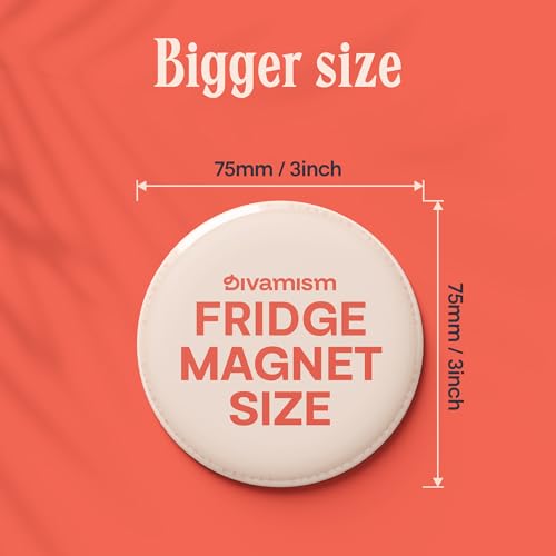 Divamism Fridge Magnet Customized Photo Set of 6 for Family 3X3 Inch Personalized Gifts for Women, Freeze Magnets Photo Frame, Wedding for Couples, Fridge Magnets Refrigerator Stylish