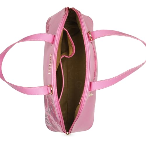 Caprese Chloe Satchel Medium Bag for Women|Adjustable & Detachable Strap - Versatile Shoulder, Crossbody & Handheld Bag for Work, Travel, and Everyday Use - Spacious with Multiple Compartments, Violet