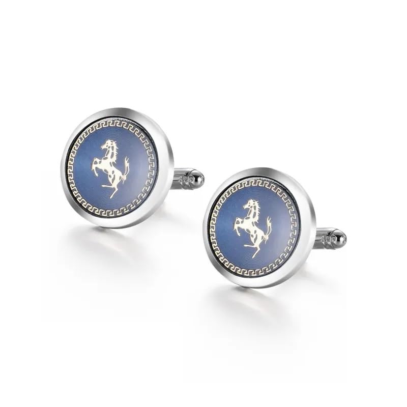 MIAMI Jewellery Cuff Links Cufflinks Set for Mens Boys Man Boy Formal Shirts Cufflinks for Men Blue Horse Valentine Gifts - Cufflink-M9103, Medium, Mother of Pearl, diamond