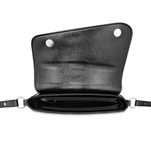 Fastrack VibeCheck shoulder bag | Black Faux-Leather Women’s Handbags | Party Pack Sling for Casual & Party Carry