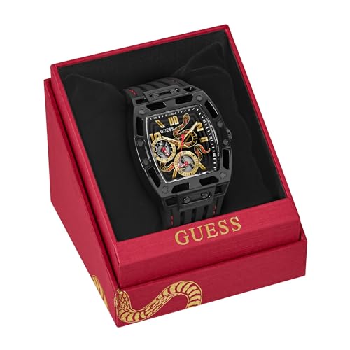 GUESS Black Snake Silicon Multifunction Watch