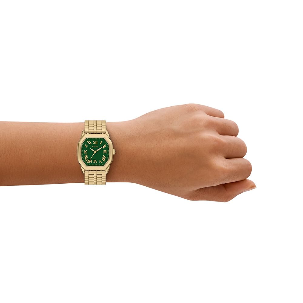 Fossil Women's Harlow Three-Hand Gold-Tone Stainless Steel Watch (Model: ES5451)