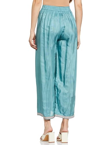 W for Woman Parallel stretch pants for women regular fit, Bright blue, M