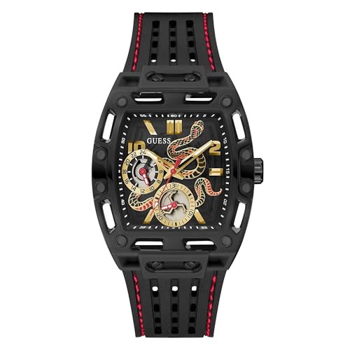 GUESS Black Snake Silicon Multifunction Watch
