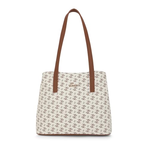 Lavie Women's Mono LL Nicole 2C Satchel Handbag for Women | Satchel Bag for Work | Ladies purse | Stylish Shoulder Bag | Gift For Women, Off White