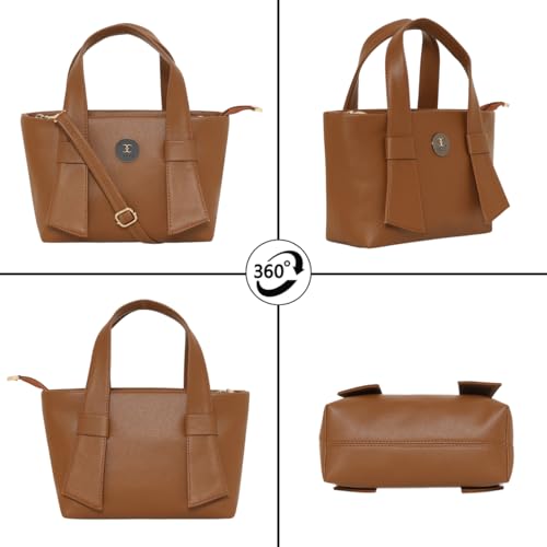 ESBEDA Classic Mini Handbag For Womens| Ladies Purse | Stylish Handbag | Gift Bag For Women, Tan, S