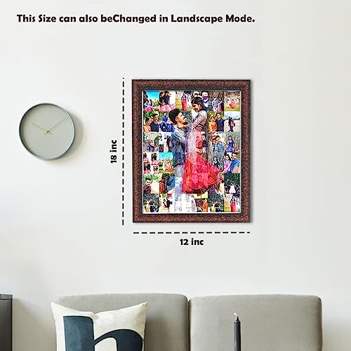 MUSHA Personalized 16x20 Inch Premium Mosaic Photo Wooden Frame - Customizable, Durable, and Stunning Frame