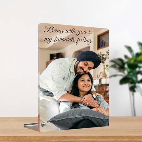 MITZVAH Customised Photo Frame Personalized Text with Stand|Table Top Photo Frames|Photo Frame Anniversary Gift Birthday|Photo Frame Customized|Acrylic Photo Print Personalized (VERTICAL 6X8 Inches)