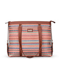 ZOUK OUK Women's Office Bag With External Pocket and Double Handles Shoulder Strap |, Bhuj Rabari, L