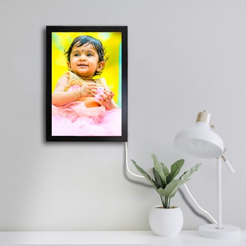 Nexaprint Customized LED Photo Frame with 12X18 Inch Photo | Upload Your Photo | LED Adapter Included | Wall Mounting | 1mm Non-Breakable Acrylic Protection | Gift For Family & Friends, Birthday