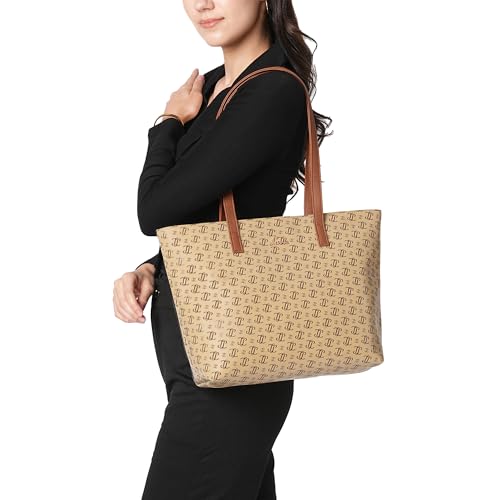 Lavie Women’s Mono LL Adele Tote Bag for Women | Tote Handbag for Work | Ladies purse | Stylish Shoulder Bag | Gift for Women, Taupe