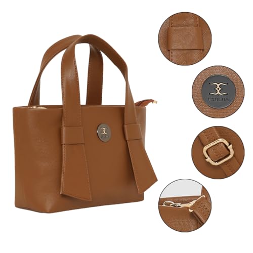 ESBEDA Classic Mini Handbag For Womens| Ladies Purse | Stylish Handbag | Gift Bag For Women, Tan, S