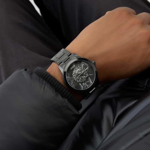 GUESS Mens Black Analog Watch
