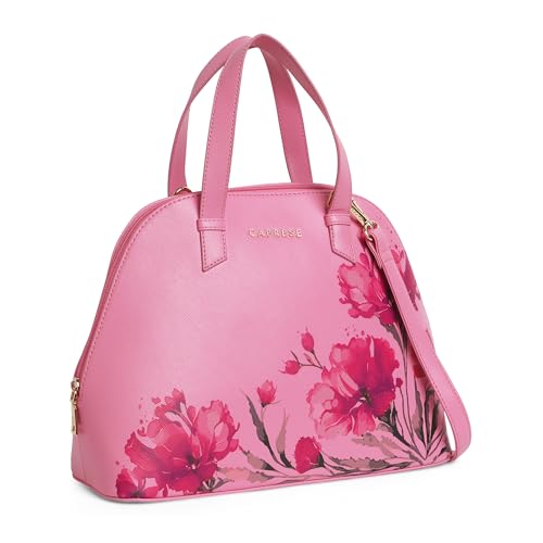 Caprese Chloe Satchel Medium Bag for Women|Adjustable & Detachable Strap - Versatile Shoulder, Crossbody & Handheld Bag for Work, Travel, and Everyday Use - Spacious with Multiple Compartments, Violet