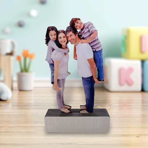 LACUM Personalized Wooden Cutout Photo Frame – Customized Picture Display with Name or Message – Unique Gift for Special Occasions (Family)