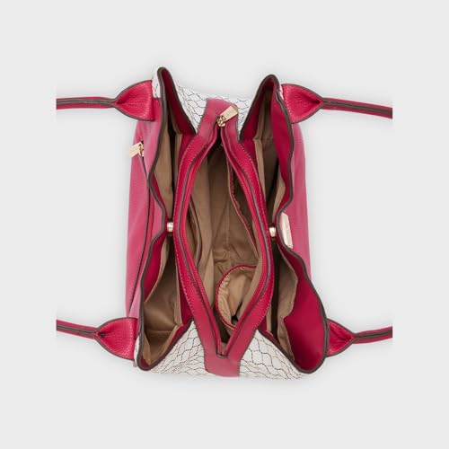 Caprese Shane Hobo Bag, Medium | Stylish Shoulder Bag for Women With Shoulder Strap, Back Zip & Secure Zip Closure | Ideal for Office, Daily Use & Travel, Magenta, M