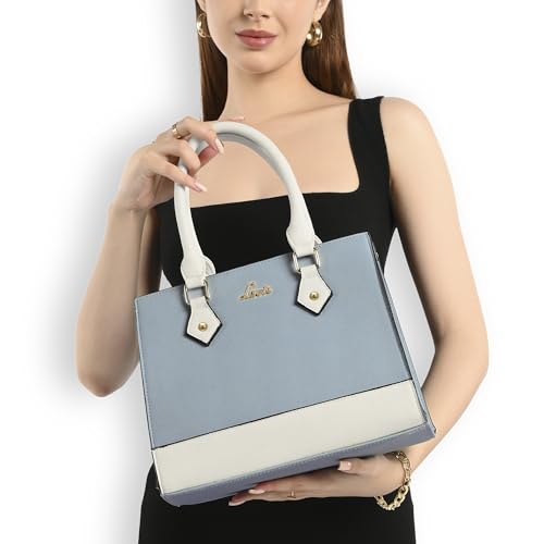 Lavie Women's Pastel Natalie Satchel Bag | Satchel Handbag for Work | Ladies purse | Stylish Shoulder Bag | Gift for Women, P Blue, M