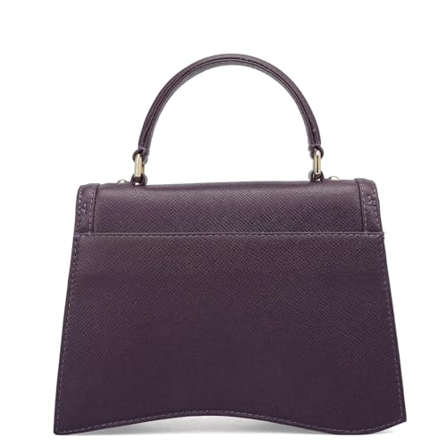Da Milano Leather Satchel Bag for Women, Grapevine, S