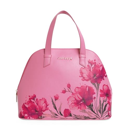 Caprese Chloe Satchel Medium Bag for Women|Adjustable & Detachable Strap - Versatile Shoulder, Crossbody & Handheld Bag for Work, Travel, and Everyday Use - Spacious with Multiple Compartments, Violet