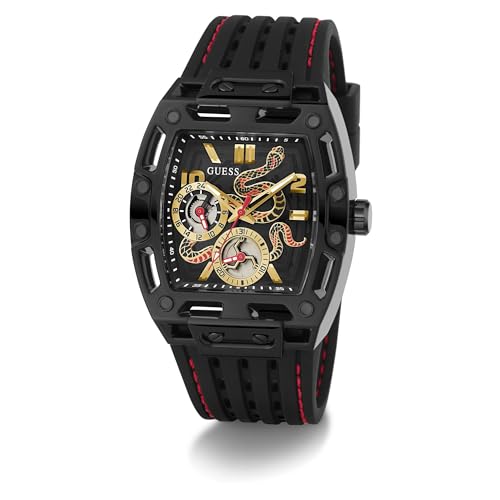 GUESS Black Snake Silicon Multifunction Watch