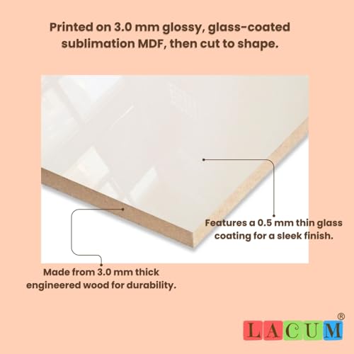 LACUM Personalized Wooden Cutout Photo Frame – Customized Picture Display with Name or Message – Unique Gift for Special Occasions (Family)