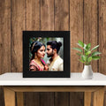 Customized Table Top Photo frame with Your Photo | Personalized Square Photo Frame | Table Top Mini Frame Home Decor - 5x5 Inches, Square