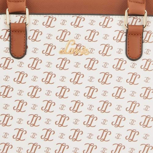 Lavie Women's Mono LL Nelly 3C Satchel Handbag for Women | Satchel Bag for Work | Ladies purse | Stylish Shoulder Bag | Gift For Women, Off White
