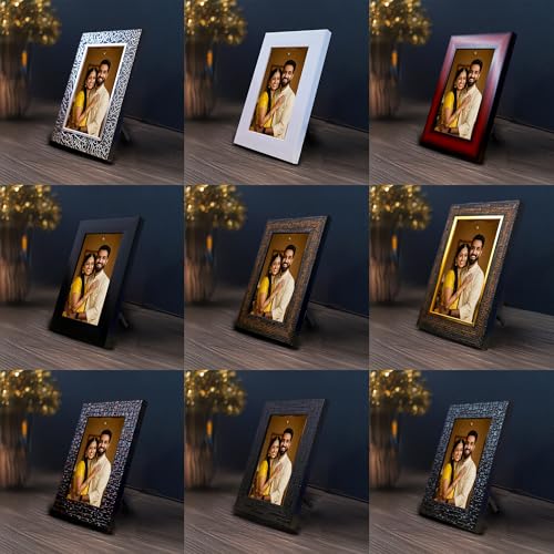 L1 Traders Customized Photo Frame Gift - Upload Photo | Select Lamination Finish (Glossy/Matte/Glitter/Acrylic Sheet) | Strong And Durable (Multicolor, 6x8)