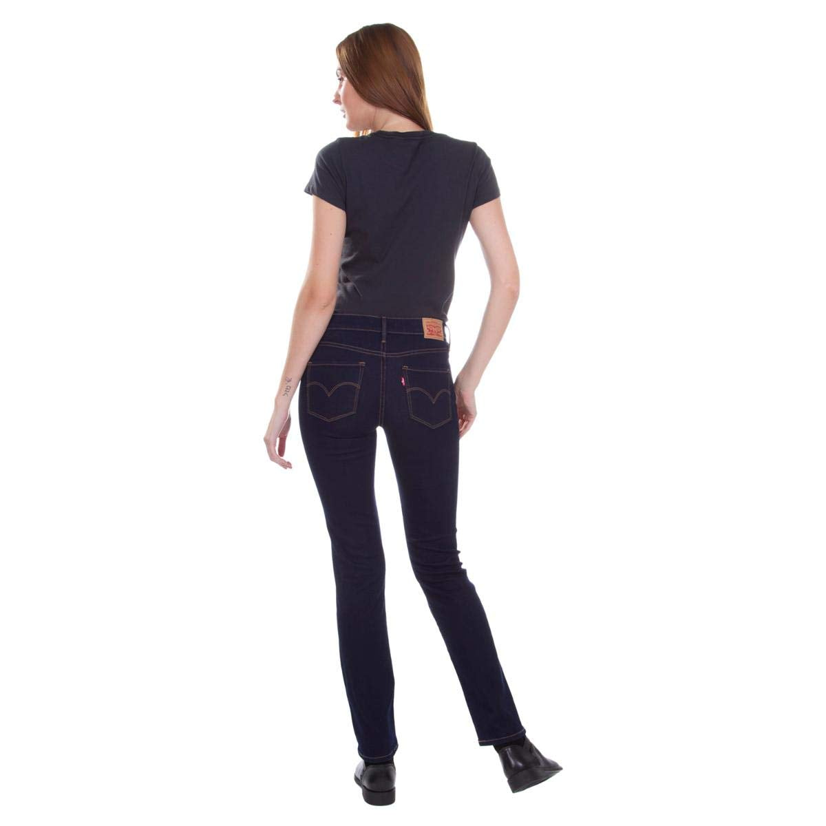 Levi's Women's 314 Shaping Straight Jeans, Darkest Sky - Dark Indigo, 34