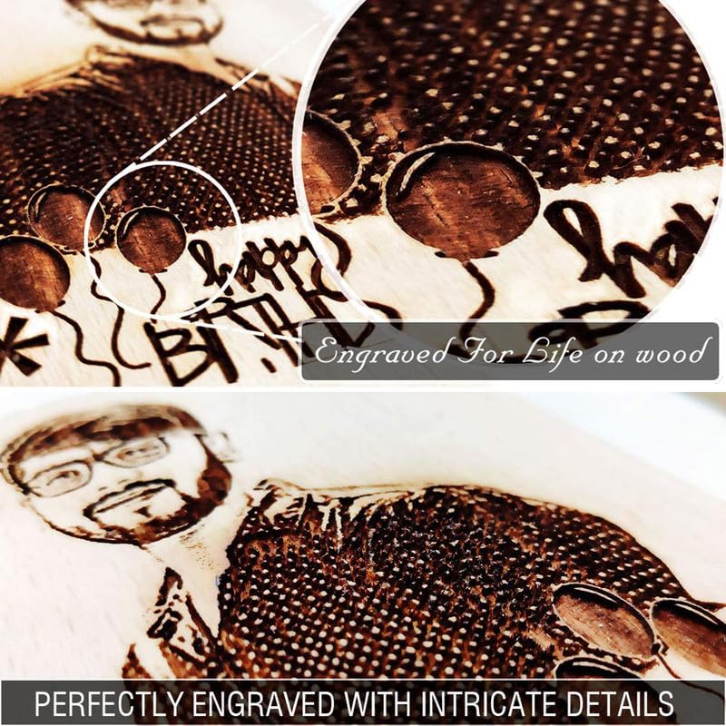 GFTBX Customized Photo Frames with Photo - Engraved Wooden Photo Plaque for Mom Birthday (5x4in, Wood), Tabletop