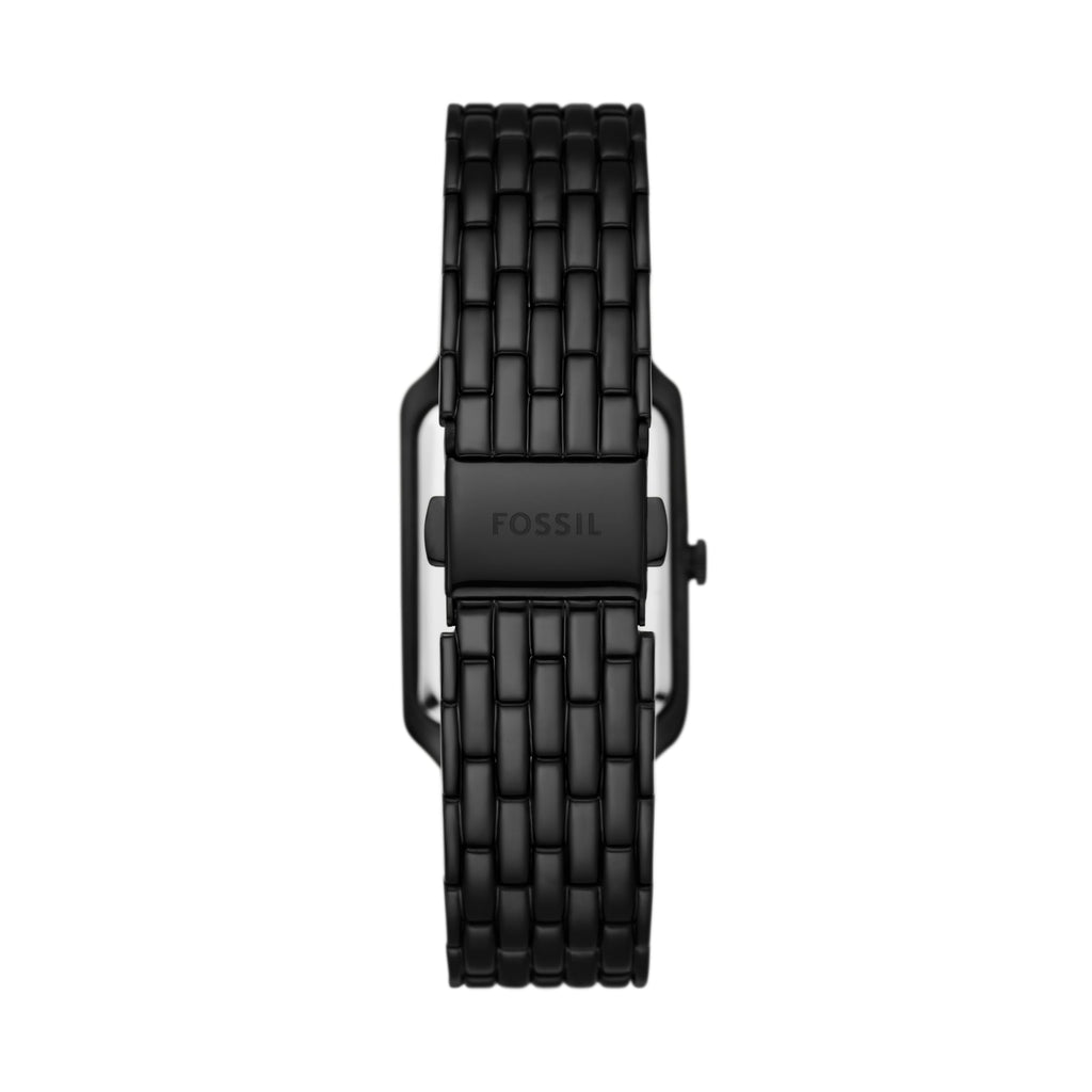 Fossil Women's Raquel Three-Hand Date Black Stainless Steel Bracelet Watch (Model: ES5340)